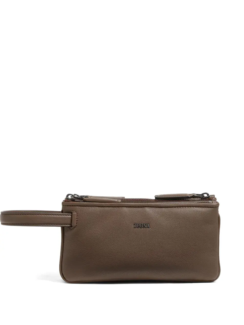 Клатч на молнии Zegna, коричневый
Клатч на молнии Zegna, коричневый