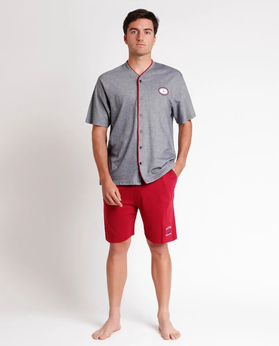 Мужская короткая открытая пижама из пике трикотажа темно-синего цвета Admas, тёмно-синий
Мужская короткая открытая пижама из пике трикотажа темно-синего цвета Admas, тёмно-синий