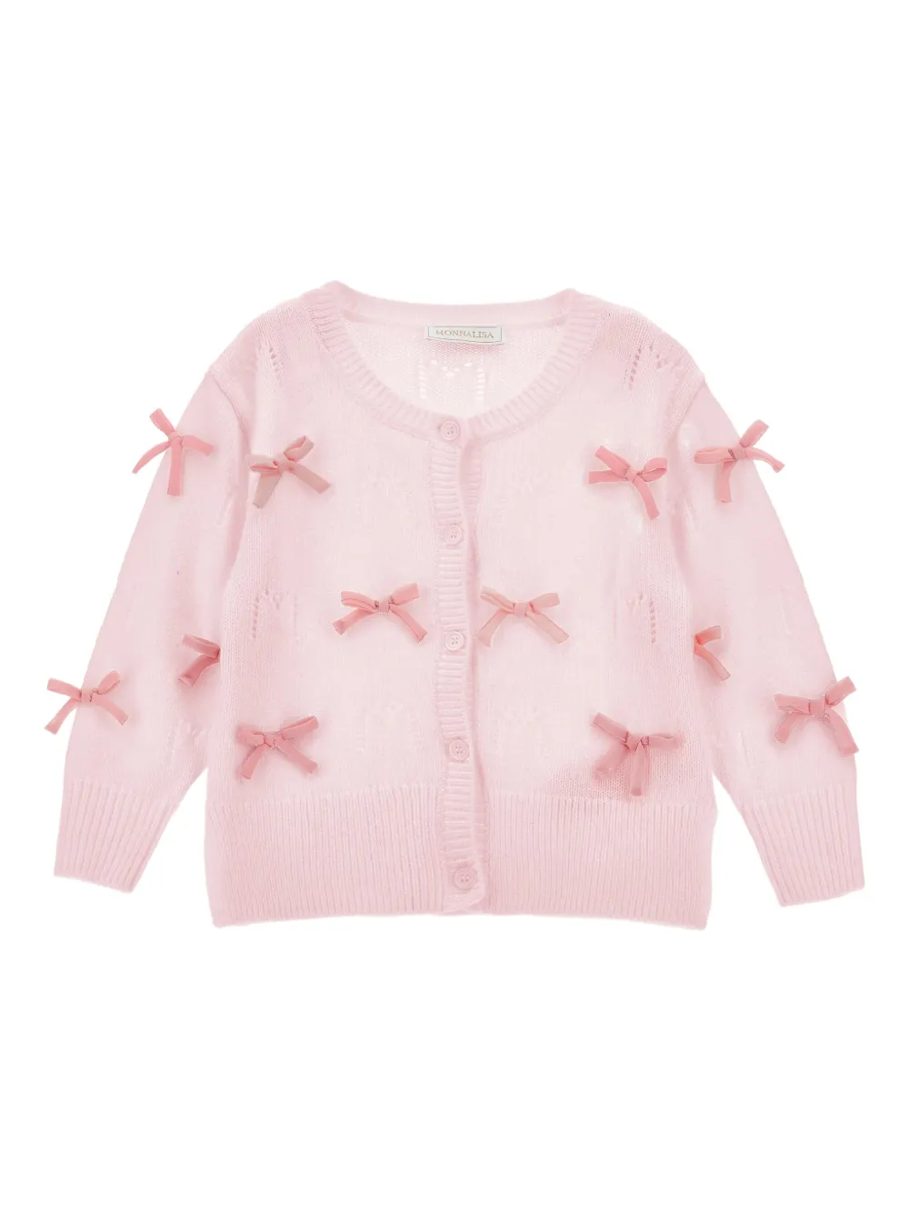 Кардиган с бантами Monnalisa, розовый
Кардиган с бантами Monnalisa, розовый