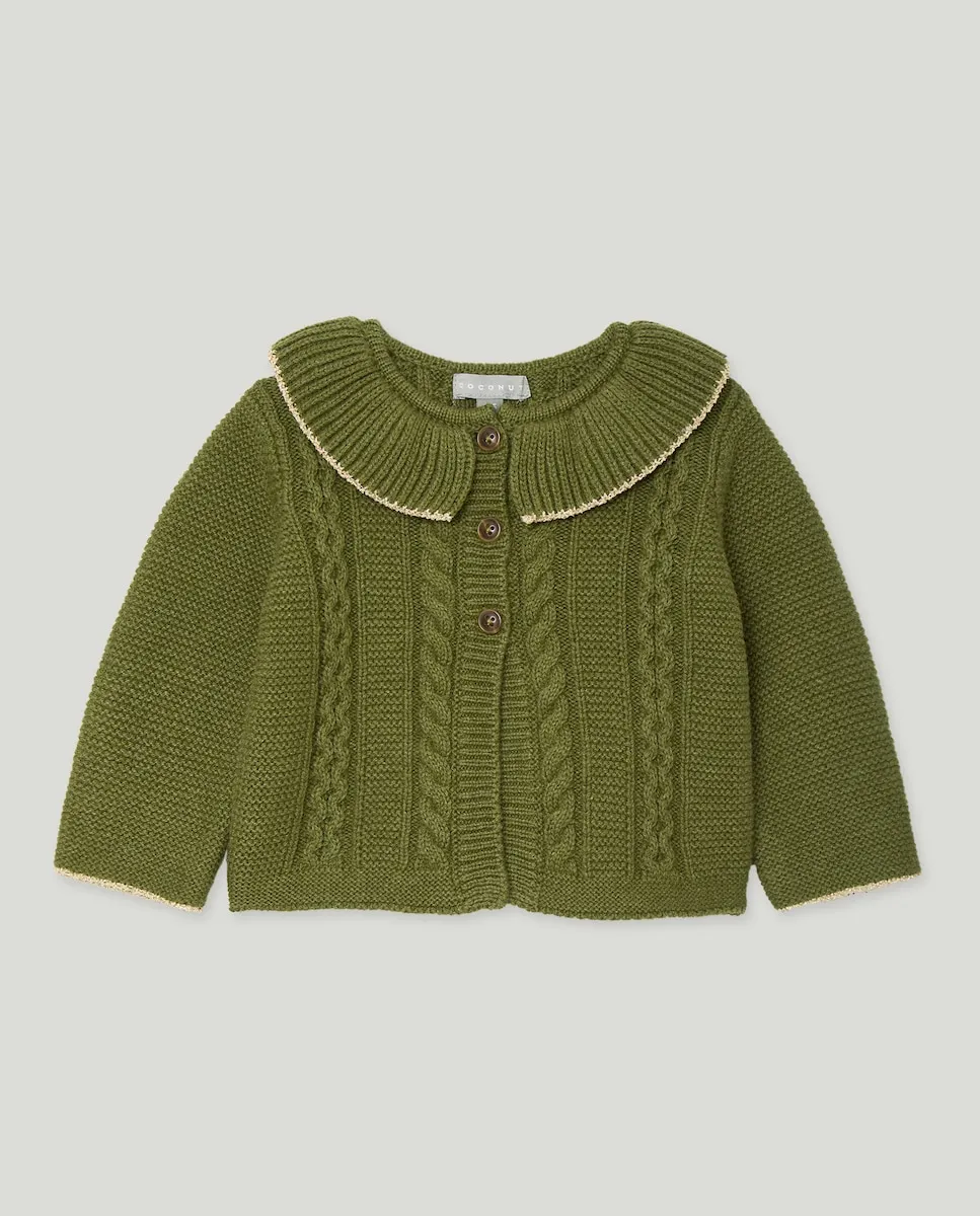 Куртка до бедра с воротником-стойкой, с передними узорами «косы» и люрексом для маленькой девочки Coconut El Corte Inglés, зеленый
Куртка до бедра с воротником-стойкой, с передними узорами «косы» и люрексом для маленькой девочки Coconut El Corte Inglés, зеленый