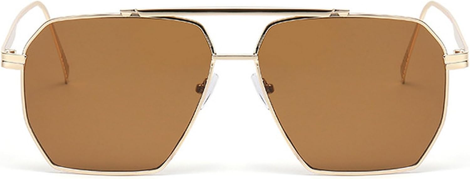 Большие квадратные солнцезащитные очки для женщин, роскошные винтажные металлические многоугольные солнцезащитные очки для мужчин, очки-пилот с защитой от УФ-излучения UV400 mincl, Brown
Большие квадратные солнцезащитные очки для женщин, роскошные винтажные металлические многоугольные солнцезащитные очки для мужчин, очки-пилот с защитой от УФ-излучения UV400 mincl, Brown