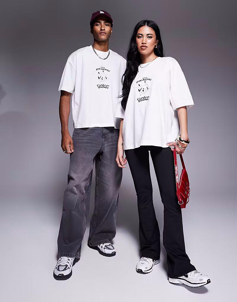 Футболка унисекс оверсайз с принтом «Покемон» ASOS DESIGN белого цвета
Футболка унисекс оверсайз с принтом «Покемон» ASOS DESIGN белого цвета