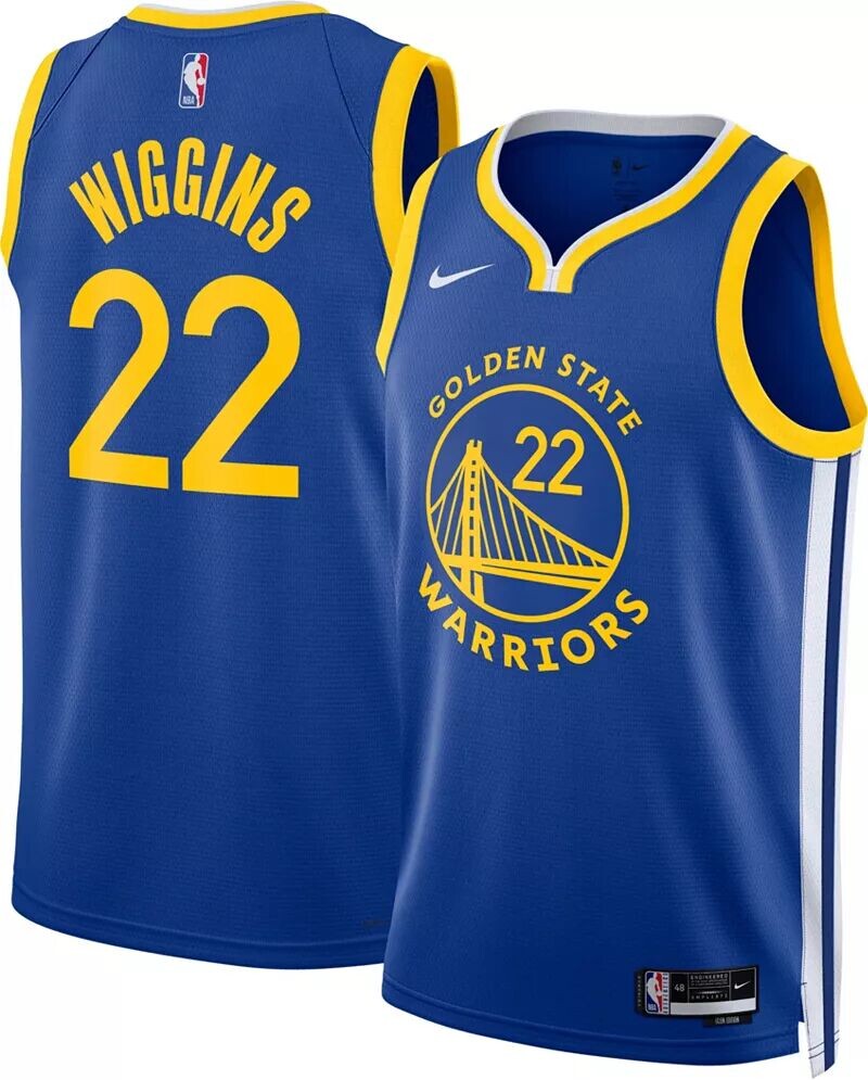 Мужская синяя майка Nike Golden State Warriors Эндрю Виггинс № 22 Dri-FIT Swingman
Мужская синяя майка Nike Golden State Warriors Эндрю Виггинс № 22 Dri-FIT Swingman