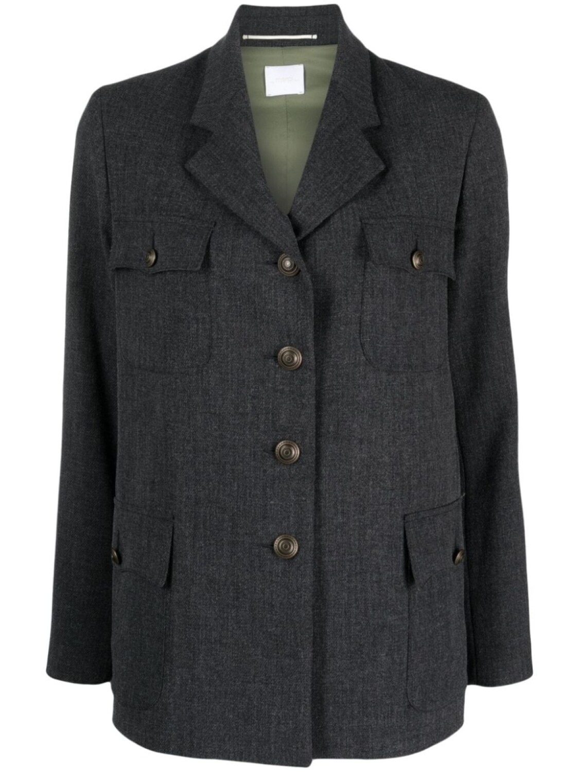 Merci однобортный блейзер с заостренными лацканами, серый
Merci однобортный блейзер с заостренными лацканами, серый