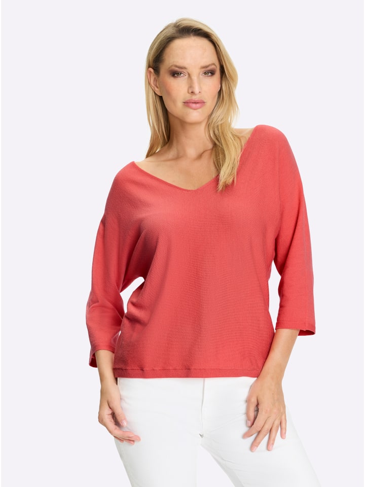 Свитер с рукавами 3/4 кораллового цвета Heine
Свитер с рукавами 3/4 кораллового цвета Heine