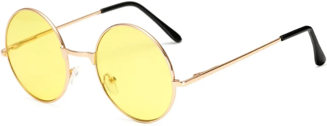 2 круглых ретро-солнцезащитных очков с цветными линзами и защитой UV400, круглая оправа, для мужчин и женщин, для активного отдыха на природе CALLARON, Yellow
2 круглых ретро-солнцезащитных очков с цветными линзами и защитой UV400, круглая оправа, для мужчин и женщин, для активного отдыха на природе CALLARON, Yellow