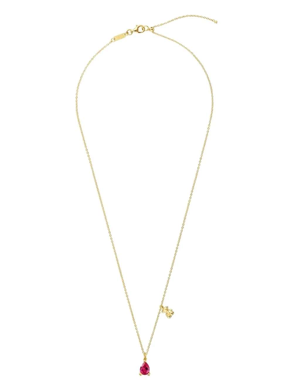 Ожерелье в форме груши с мотивом медведя TOUS, золотой