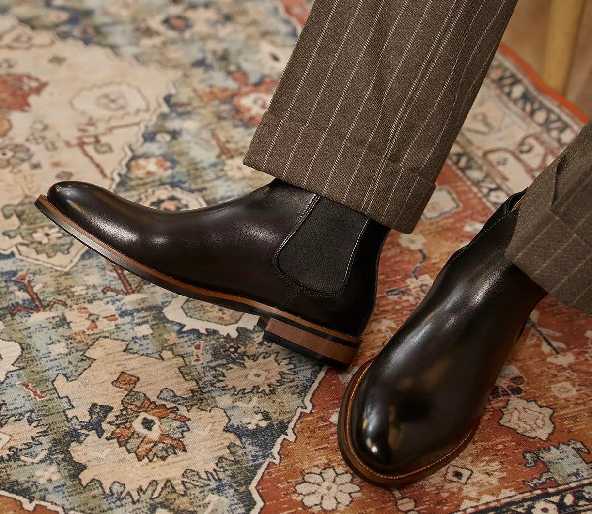 Мужские ботинки Chelsea Santimon, черные, повседневные и классические, из натуральной кожи, без шнурков, модные деловые ботинки на щиколотку, черный
Мужские ботинки Chelsea Santimon, черные, повседневные и классические, из натуральной кожи, без шнурков, модные деловые ботинки на щиколотку, черный