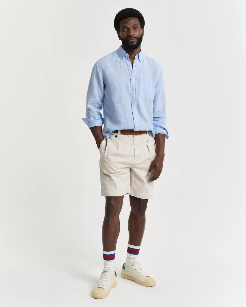 Мужская льняная рубашка с длинным рукавом и нагрудным карманом Gant, синий
Мужская льняная рубашка с длинным рукавом и нагрудным карманом Gant, синий