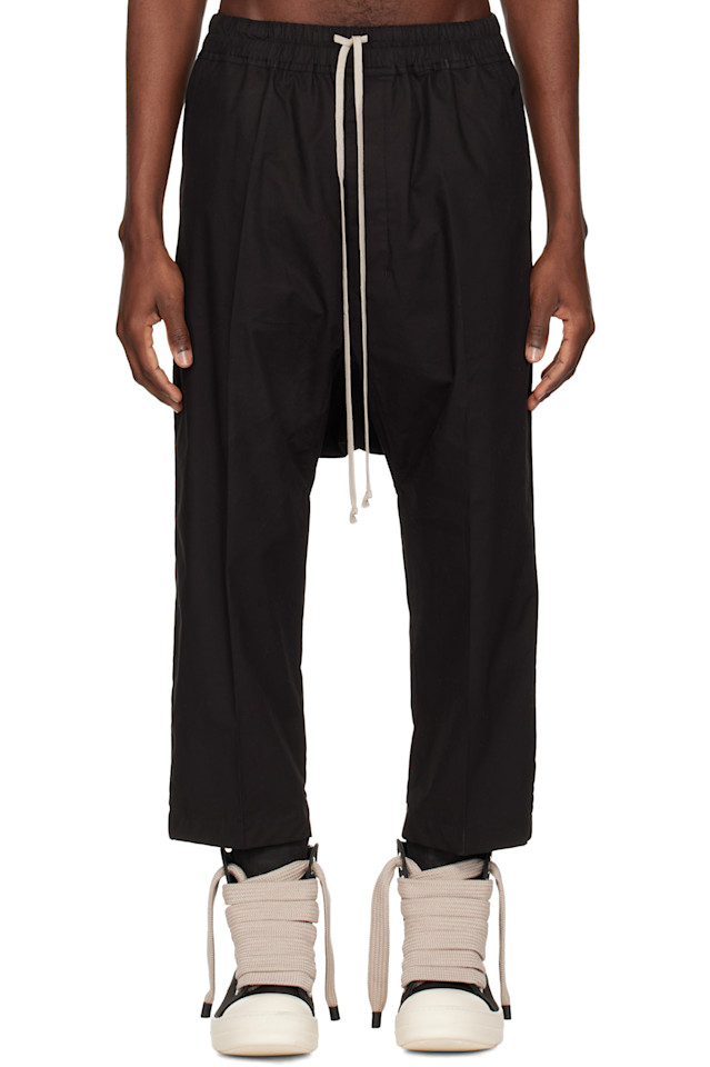 Укороченные брюки Temple на шнуровке Rick Owens, черный
Укороченные брюки Temple на шнуровке Rick Owens, черный
