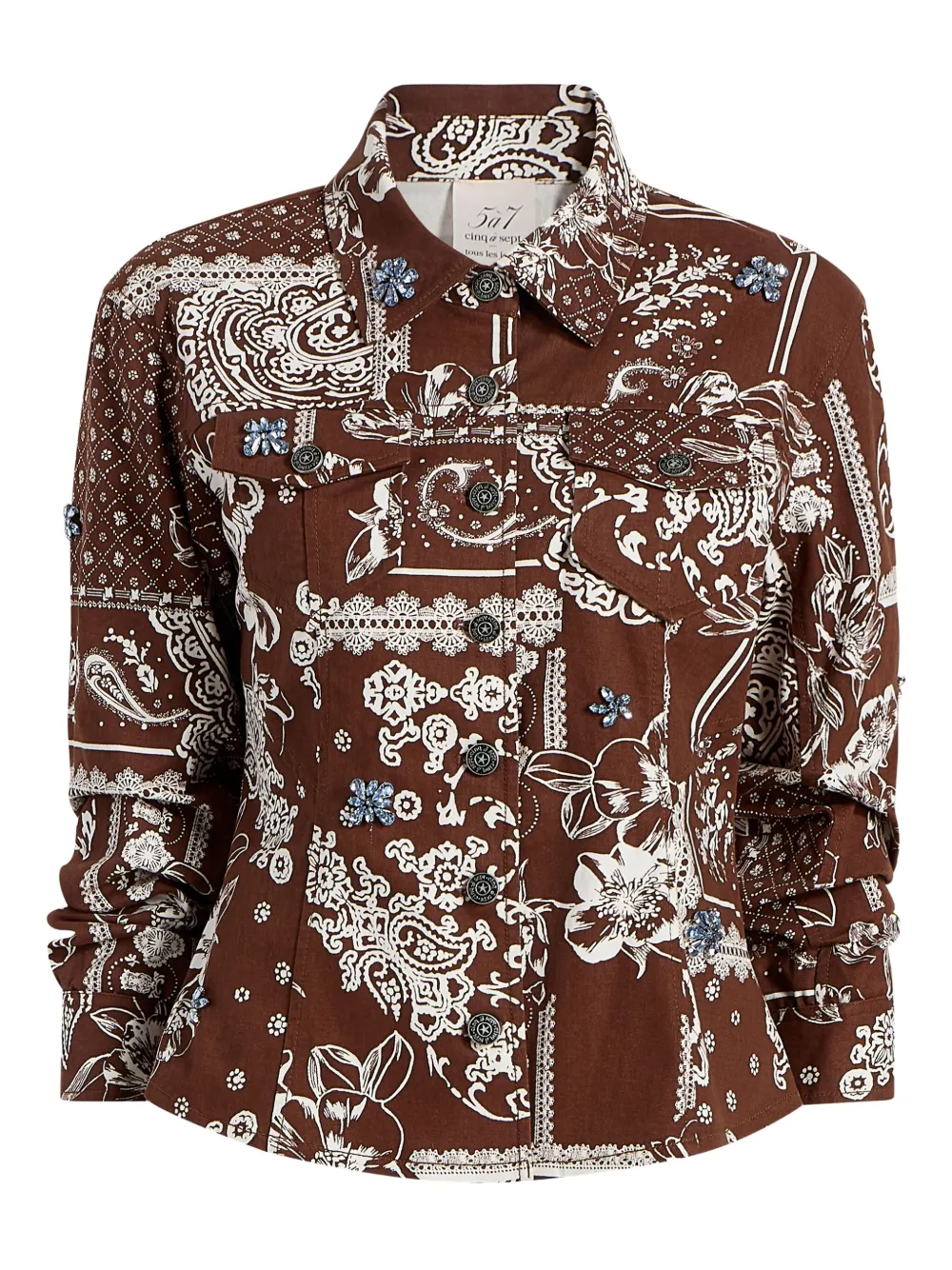 Декорированный жакет с принтом Cinq A Sept, коричневый
Декорированный жакет с принтом Cinq A Sept, коричневый