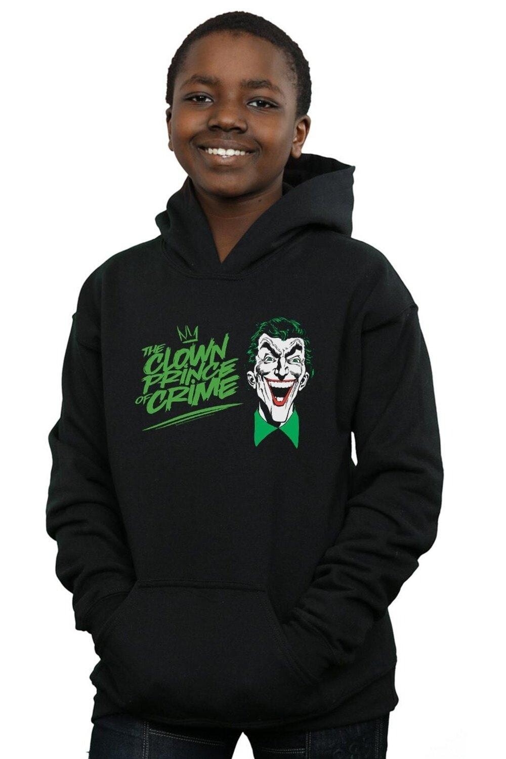 Толстовка с капюшоном «Бэтмен Джокер», «Клоун-принц преступности» DC Comics, черный
Толстовка с капюшоном «Бэтмен Джокер», «Клоун-принц преступности» DC Comics, черный