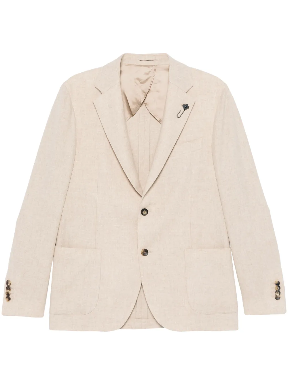 Меланжевый пиджак Lardini, нейтральный
Меланжевый пиджак Lardini, нейтральный