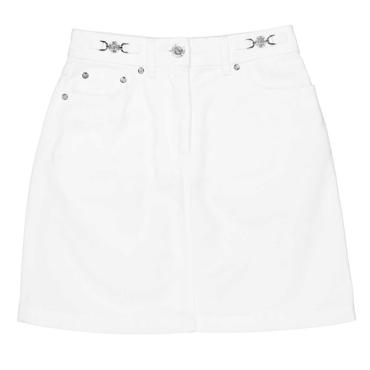 Юбка А-силуэта из хлопкового денима Versace, белый
Юбка А-силуэта из хлопкового денима Versace, белый