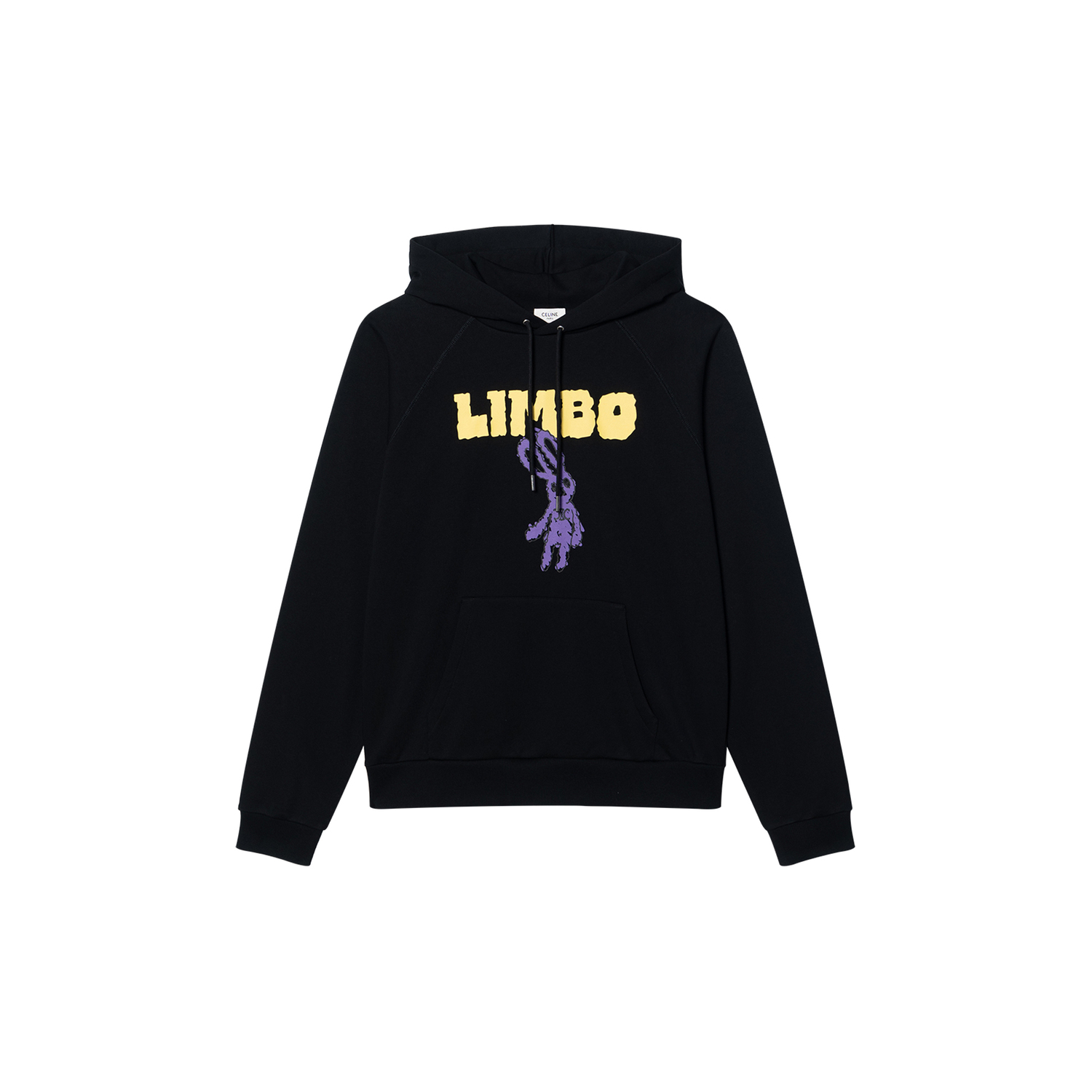 Принтованный худи на шнурке CELINE, черный
Принтованный худи на шнурке CELINE, черный