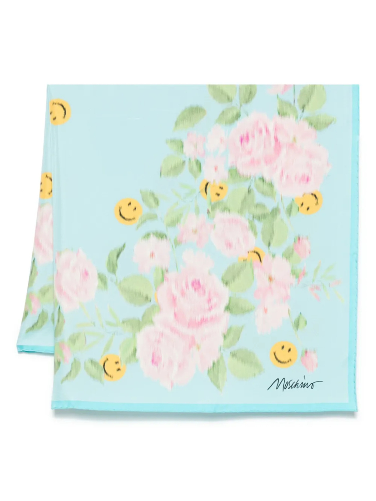 Шелковый шарф Moschino, синий
Шелковый шарф Moschino, синий