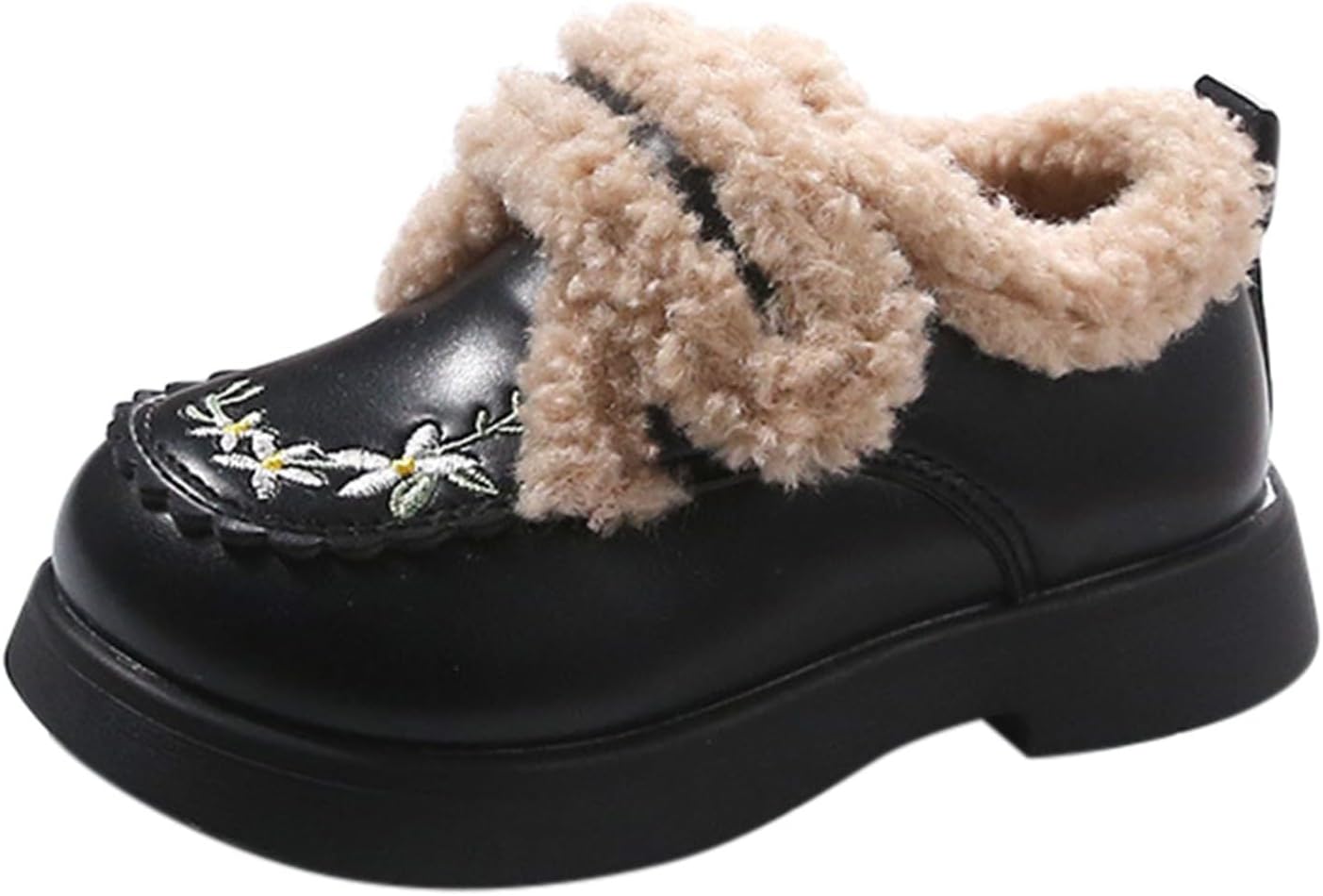 Детские ботиночки для девочек с цветочной вышивкой, с искусственным мехом, противоскользящие, водонепроницаемые зимние милые боевые ботинки Generic, Black
Детские ботиночки для девочек с цветочной вышивкой, с искусственным мехом, противоскользящие, водонепроницаемые зимние милые боевые ботинки Generic, Black