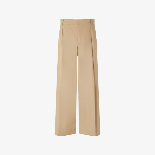 Брюки Soeur Devy хлопковые высокие свободного кроя, бежевый
Брюки Soeur Devy хлопковые высокие свободного кроя, бежевый