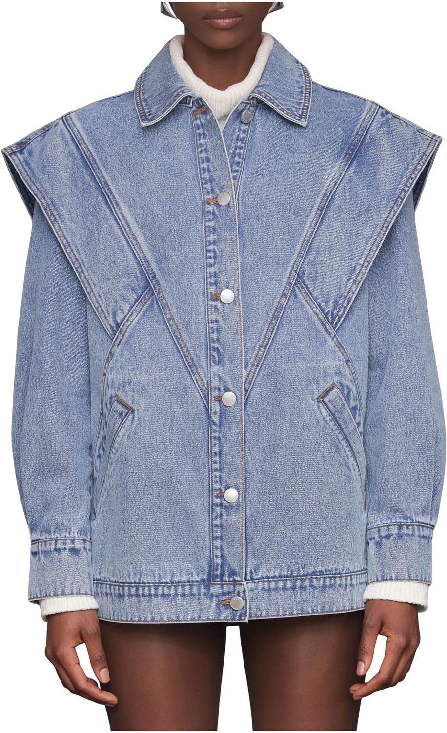 Женская куртка свободного кроя со швом по центру спереди и бортиком Avec Les Filles, 80s Blue Wash
Женская куртка свободного кроя со швом по центру спереди и бортиком Avec Les Filles, 80s Blue Wash