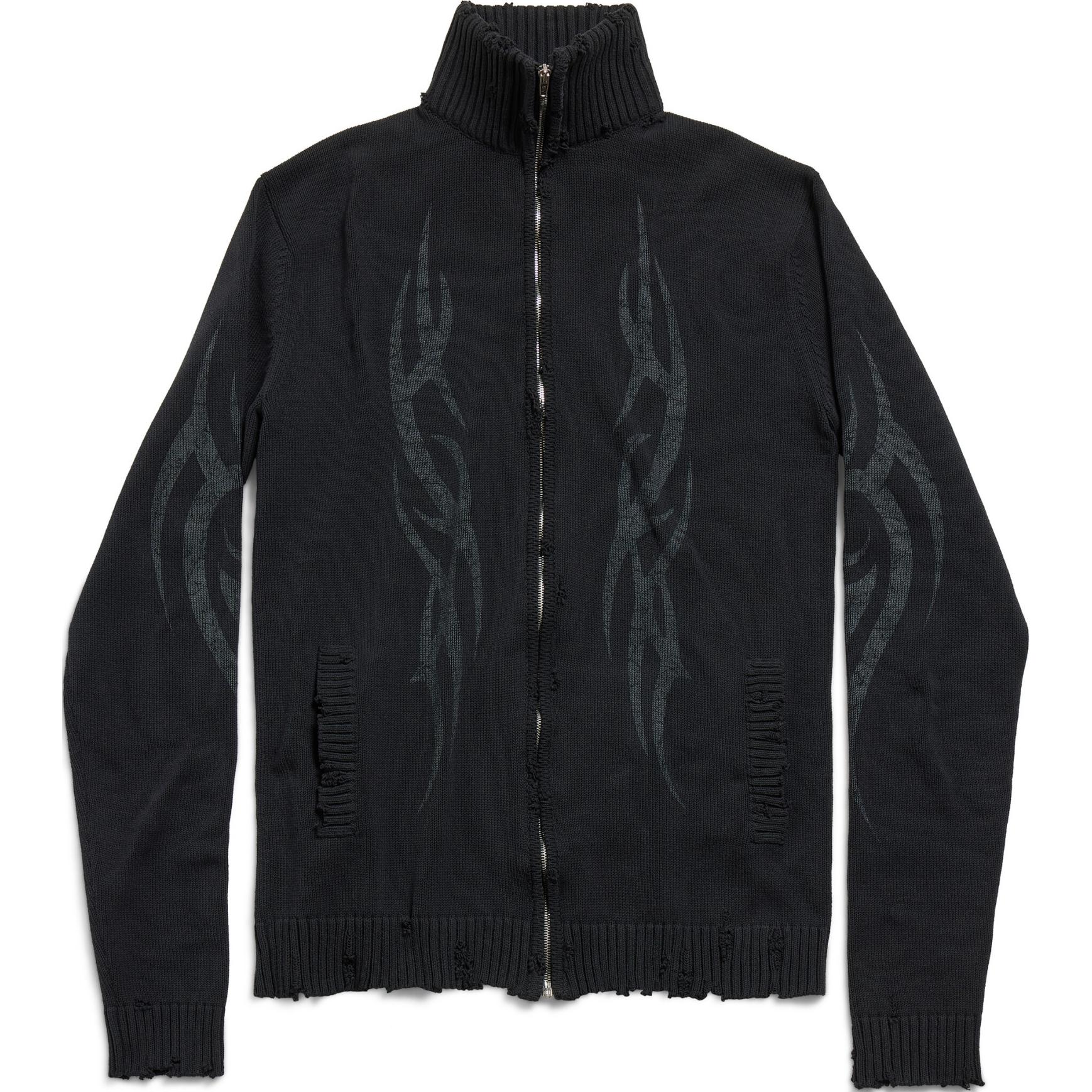 Кардиган на молнии Y2K Balenciaga, черный
Кардиган на молнии Y2K Balenciaga, черный