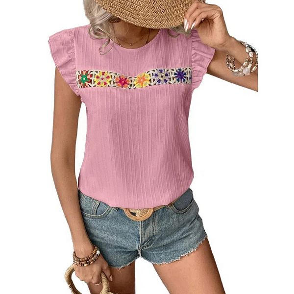 Женская футболка с вышивкой и рюшами на рукавах Yesfashion, Pink, Серый, Женская футболка с вышивкой и рюшами на рукавах Yesfashion, Pink
Женская футболка с вышивкой и рюшами на рукавах Yesfashion, Pink, Серый, Женская футболка с вышивкой и рюшами на рукавах Yesfashion, Pink