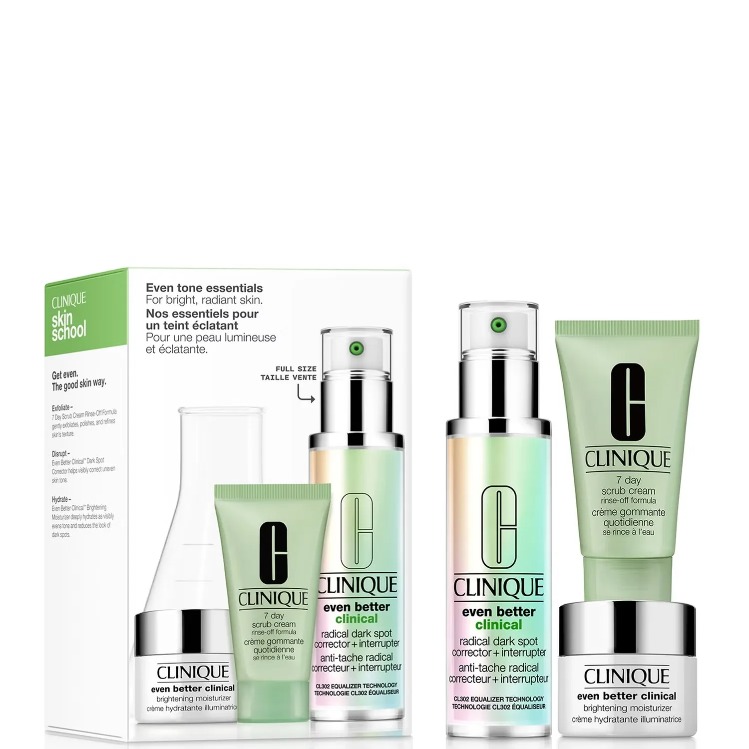 Школьные принадлежности Skin: набор для осветляющего ухода за кожей Even Tone Essentials Clinique
Школьные принадлежности Skin: набор для осветляющего ухода за кожей Even Tone Essentials Clinique