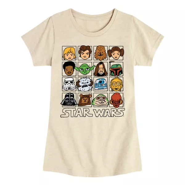 Футболка с принтом персонажей для девочек 7-16 лет Star Wars, бежевый 
Футболка с принтом персонажей для девочек 7-16 лет Star Wars, бежевый