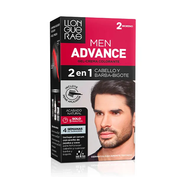 Крем-гель для окрашивания волос и бороды Men Advance Llongueras Men, цвет moreno
Крем-гель для окрашивания волос и бороды Men Advance Llongueras Men, цвет moreno