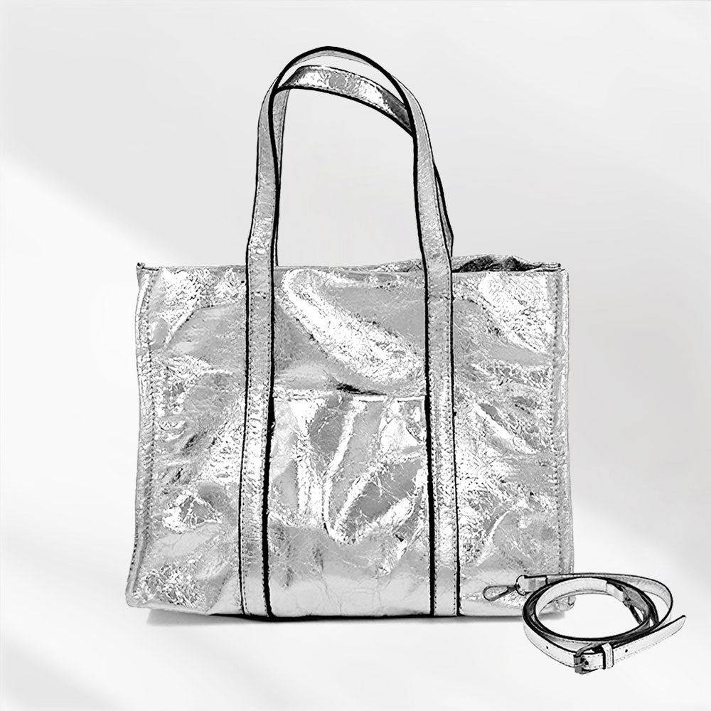 Металлическая сумка через плечо с верхней ручкой FASHNZFAB, серебряный
Металлическая сумка через плечо с верхней ручкой FASHNZFAB, серебряный