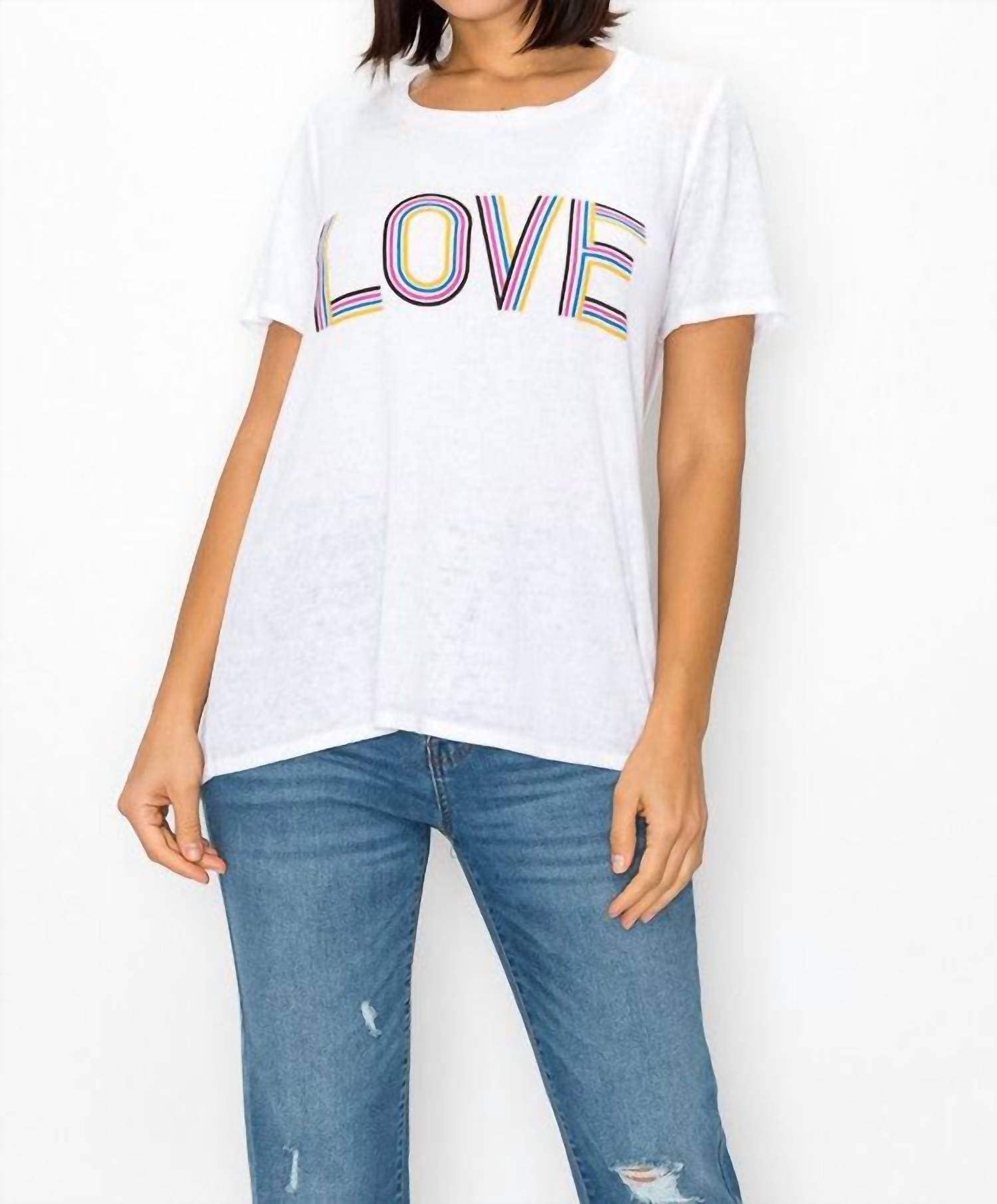 Футболка с коротким рукавом и принтом Love Graphic Print белого цвета ELAN
Футболка с коротким рукавом и принтом Love Graphic Print белого цвета ELAN