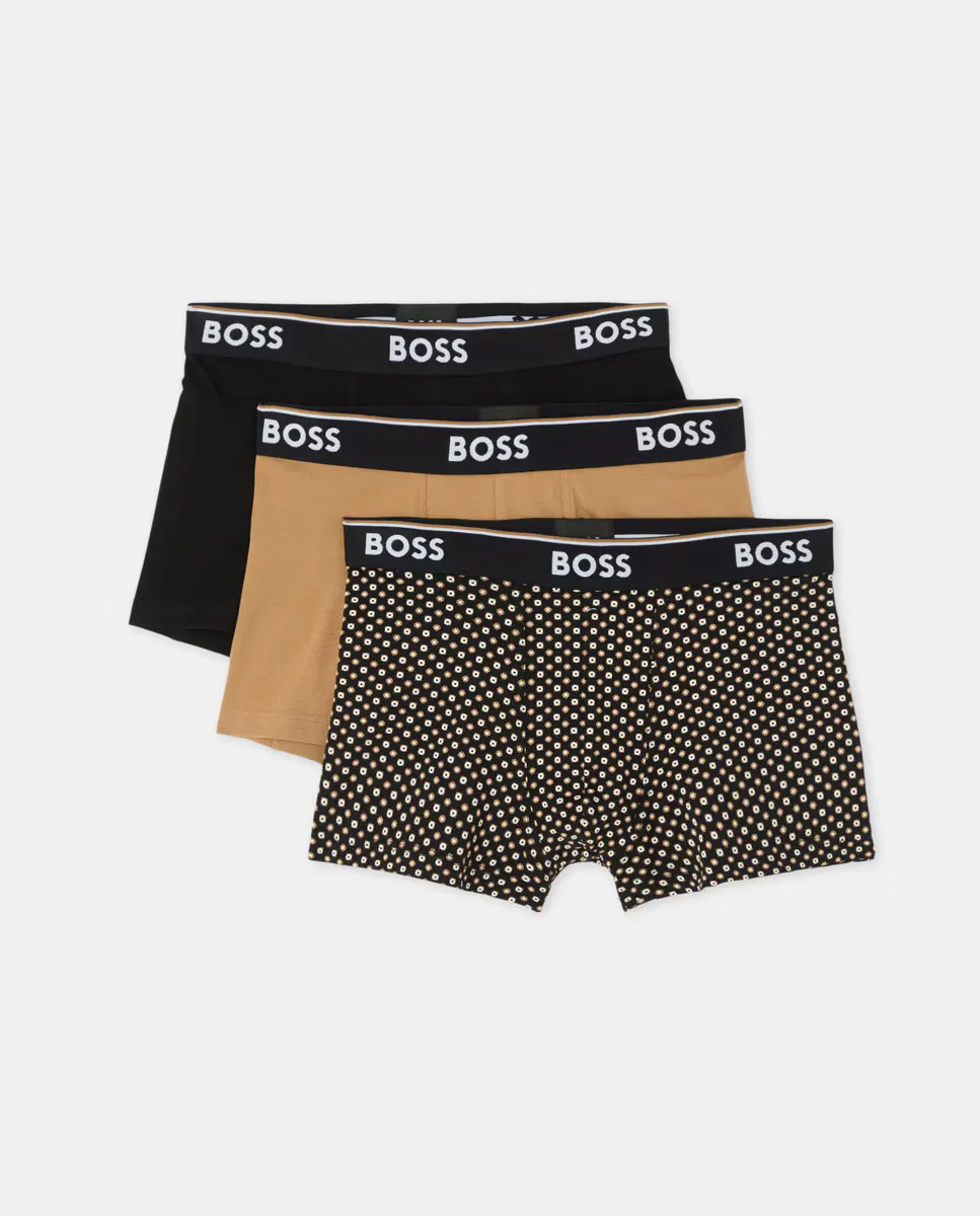 Упаковка из трех мужских хлопковых трусов-боксеров Boss, черный
Упаковка из трех мужских хлопковых трусов-боксеров Boss, черный
