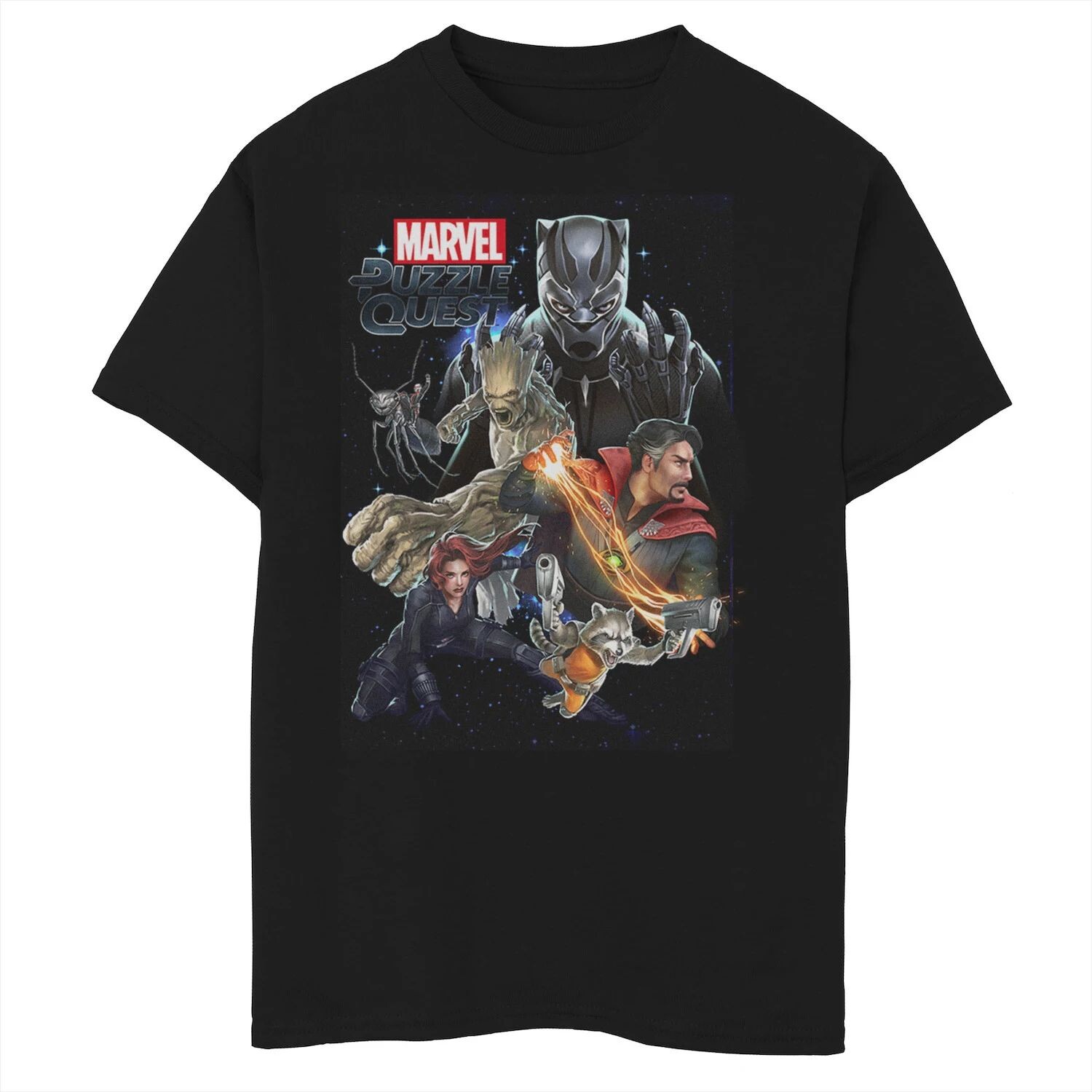 Футболка с плакатом и графическим изображением команды Marvel Puzzle Quest Galaxy для мальчиков 8–20 лет Marvel
Футболка с плакатом и графическим изображением команды Marvel Puzzle Quest Galaxy для мальчиков 8–20 лет Marvel
