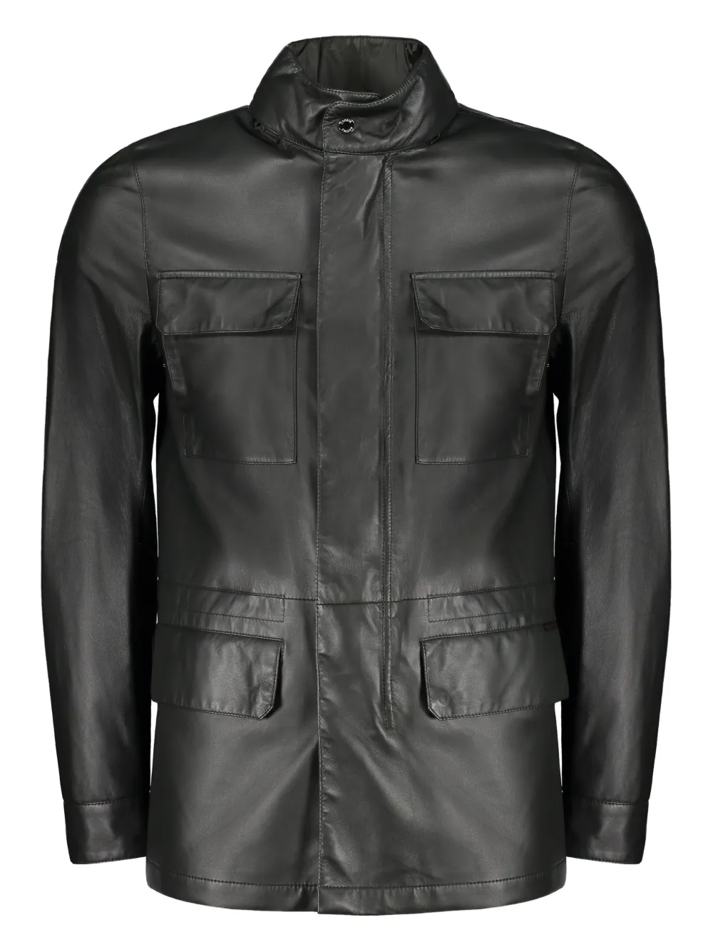 Кожаная куртка с четырьмя карманами и завязками на шнурке Moorer, зеленый
Кожаная куртка с четырьмя карманами и завязками на шнурке Moorer, зеленый