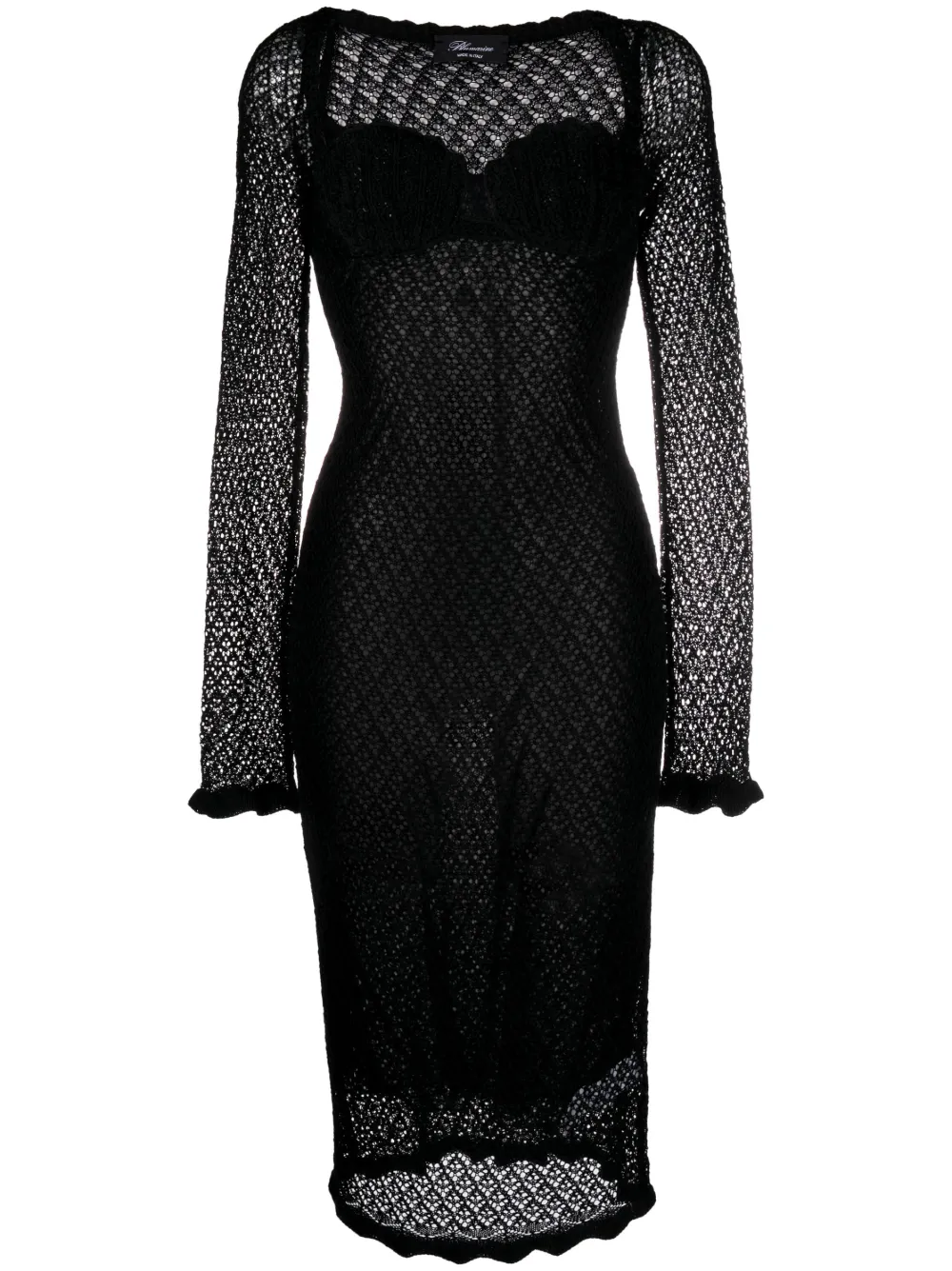 Трикотажный топ с цветочной аппликацией Blumarine, черный
Трикотажный топ с цветочной аппликацией Blumarine, черный