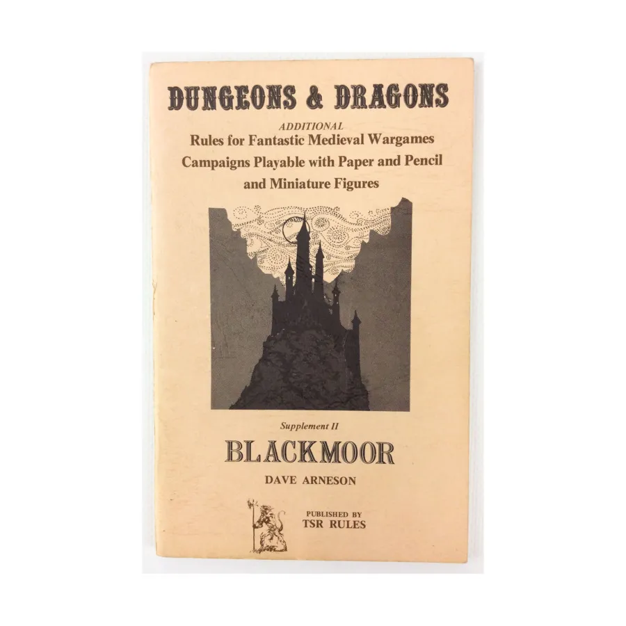 Supplement #2 - Blackmoor (1st Printing), Basic Dungeons & Dragons (Original Edition) - Box Sets & Core Rules, мягкая обложка
Supplement #2 - Blackmoor (1st Printing), Basic Dungeons & Dragons (Original Edition) - Box Sets & Core Rules, мягкая обложка