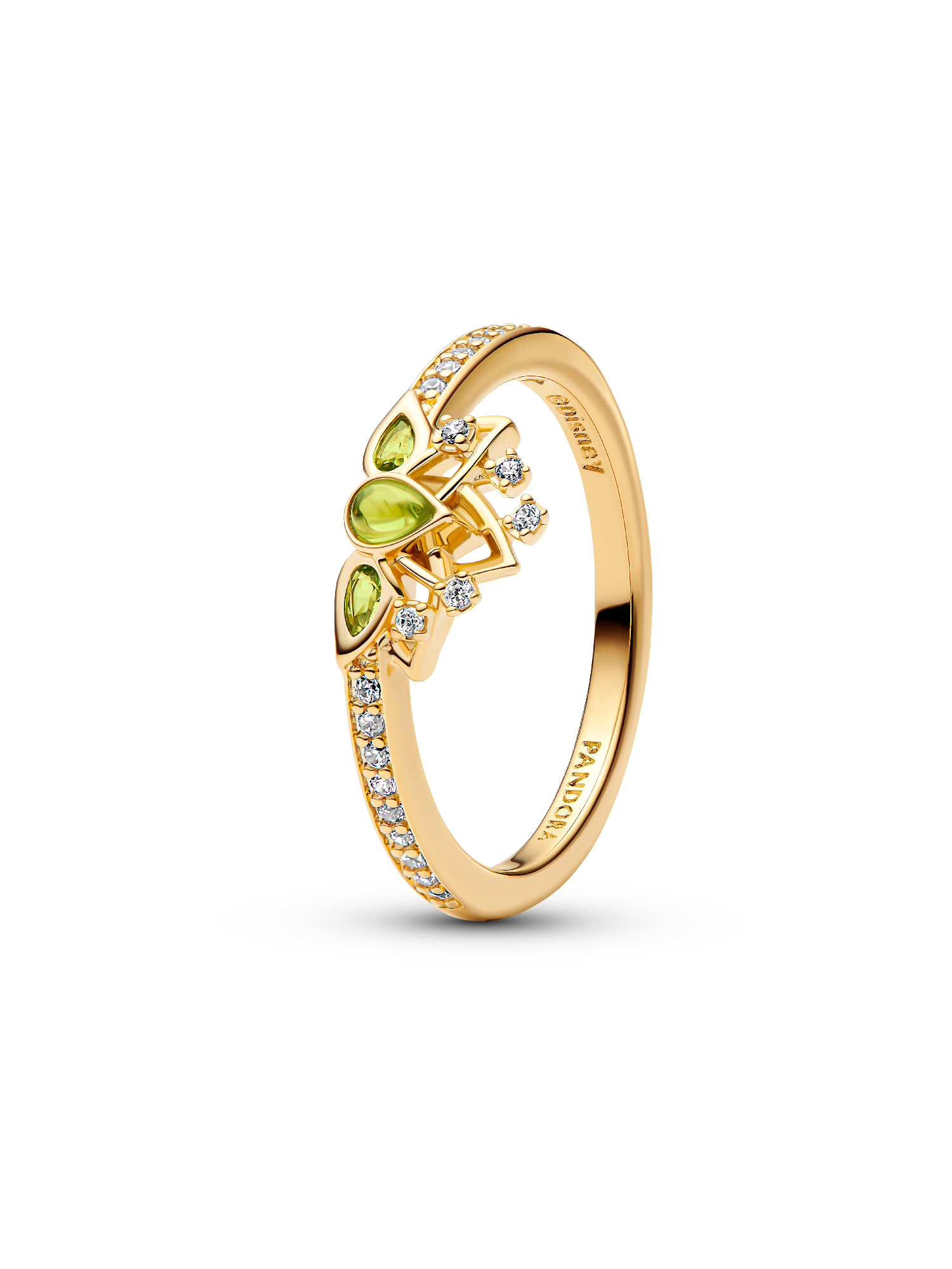 Кольцо-тиара принцессы Диснея Тианы Pandora, 14-каратное золотое покрытие