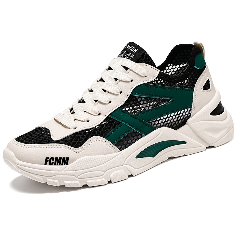 Нескользящие и дышащие низкие кроссовки для детей и подростков FCMM, черный/зеленый
Нескользящие и дышащие низкие кроссовки для детей и подростков FCMM, черный/зеленый