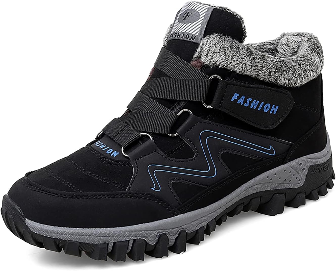 Мужские зимние термоботинки VARSKARC с высоким верхом на платформе, черный/синий
Мужские зимние термоботинки VARSKARC с высоким верхом на платформе, черный/синий