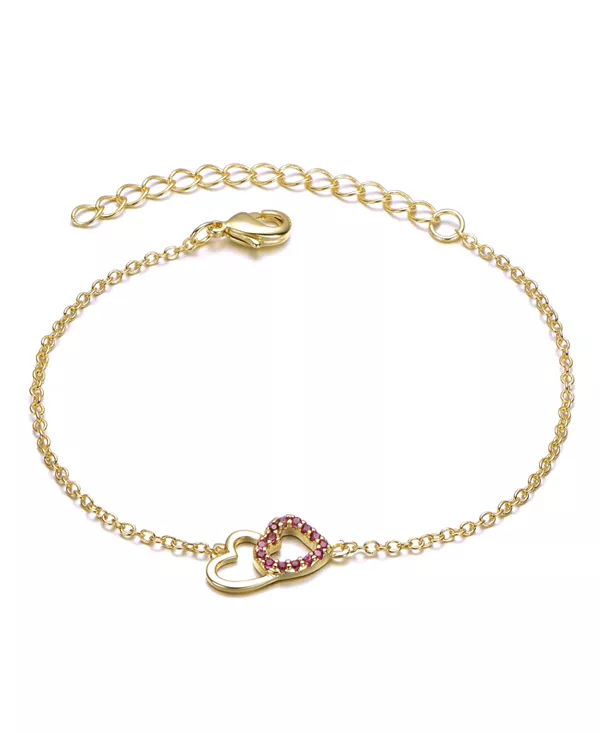 Детский браслет с покрытием из 18-каратного розового золота, двумя переплетенными сердцами и кубическим цирконием, покрытого белым золотом Gigigirl, gold
Детский браслет с покрытием из 18-каратного розового золота, двумя переплетенными сердцами и кубическим цирконием, покрытого белым золотом Gigigirl, gold