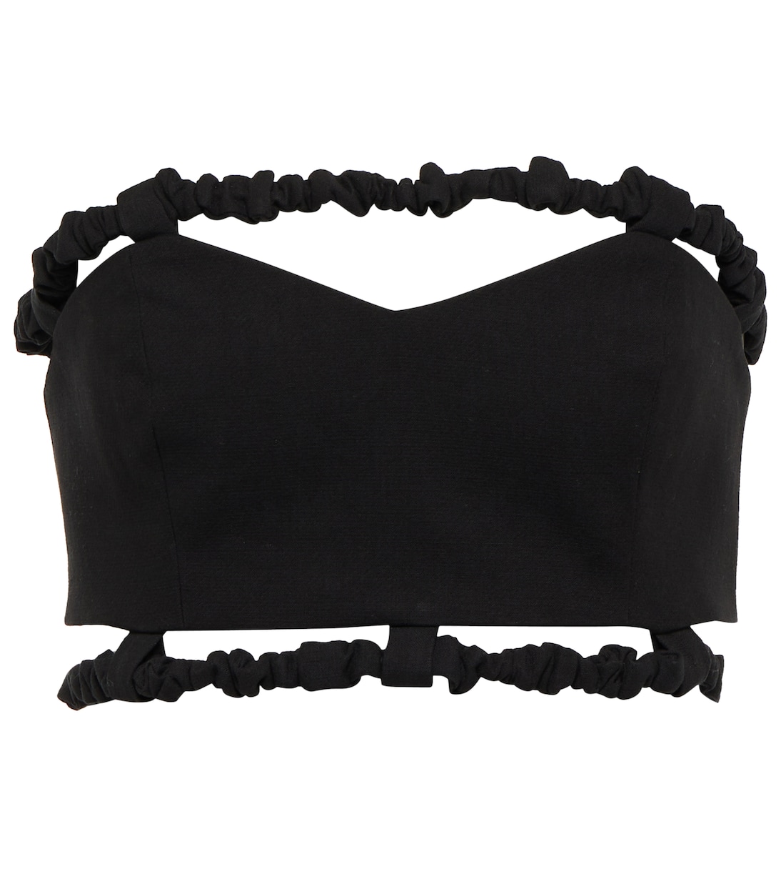 Укороченный топ без рукавов Ganni, черный
Укороченный топ без рукавов Ganni, черный