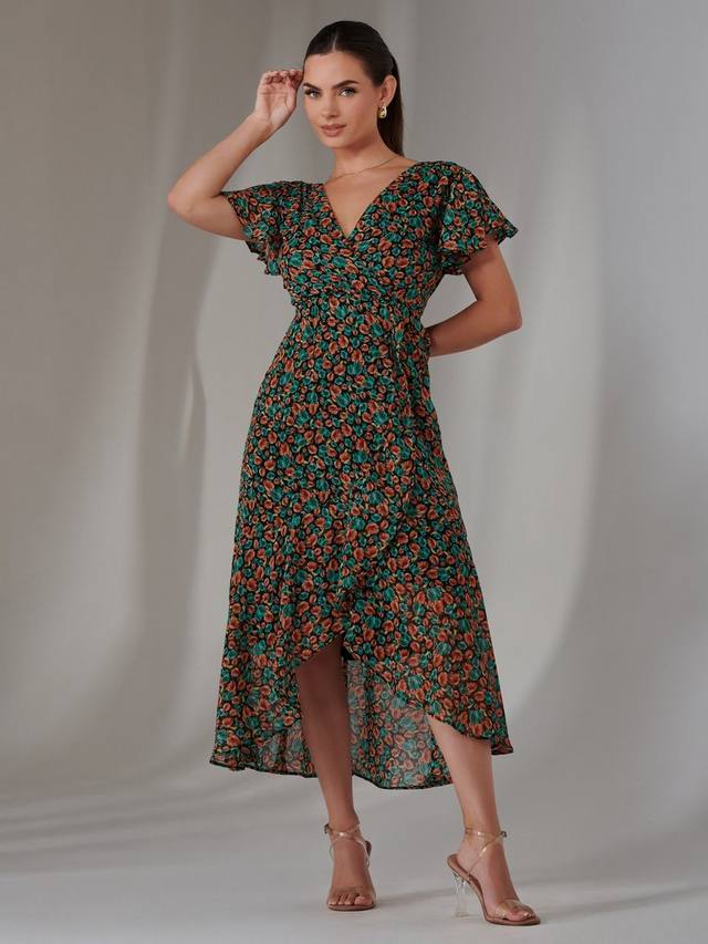 Флоральное платье мини с короткими рукавами и v-образным вырезом Jolie Moi
Флоральное платье мини с короткими рукавами и v-образным вырезом Jolie Moi