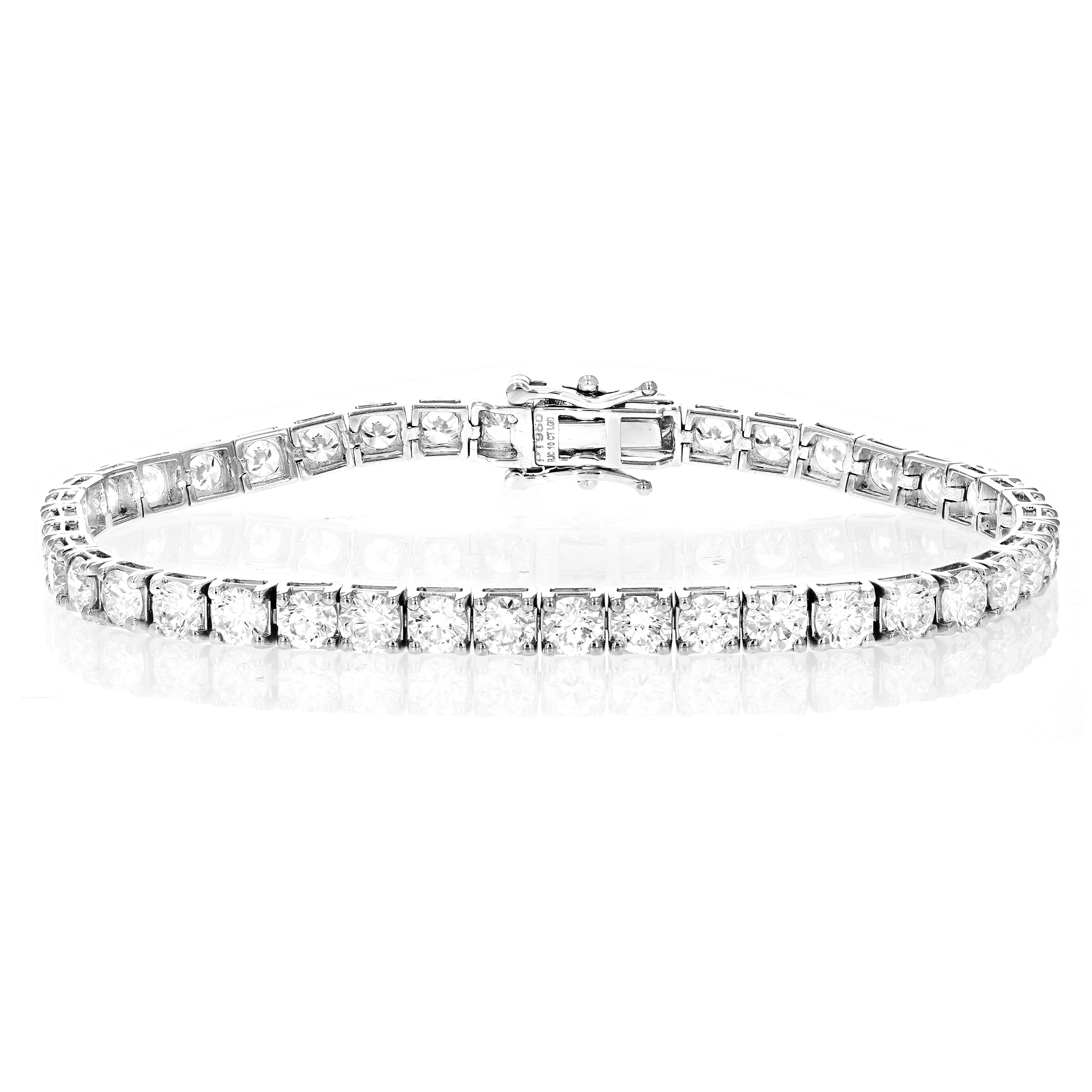 Теннисный браслет с 10-каратным выращенным в лаборатории бриллиантом из платины, 7 дюймов, для женщин Vir Jewels, белый
Теннисный браслет с 10-каратным выращенным в лаборатории бриллиантом из платины, 7 дюймов, для женщин Vir Jewels, белый