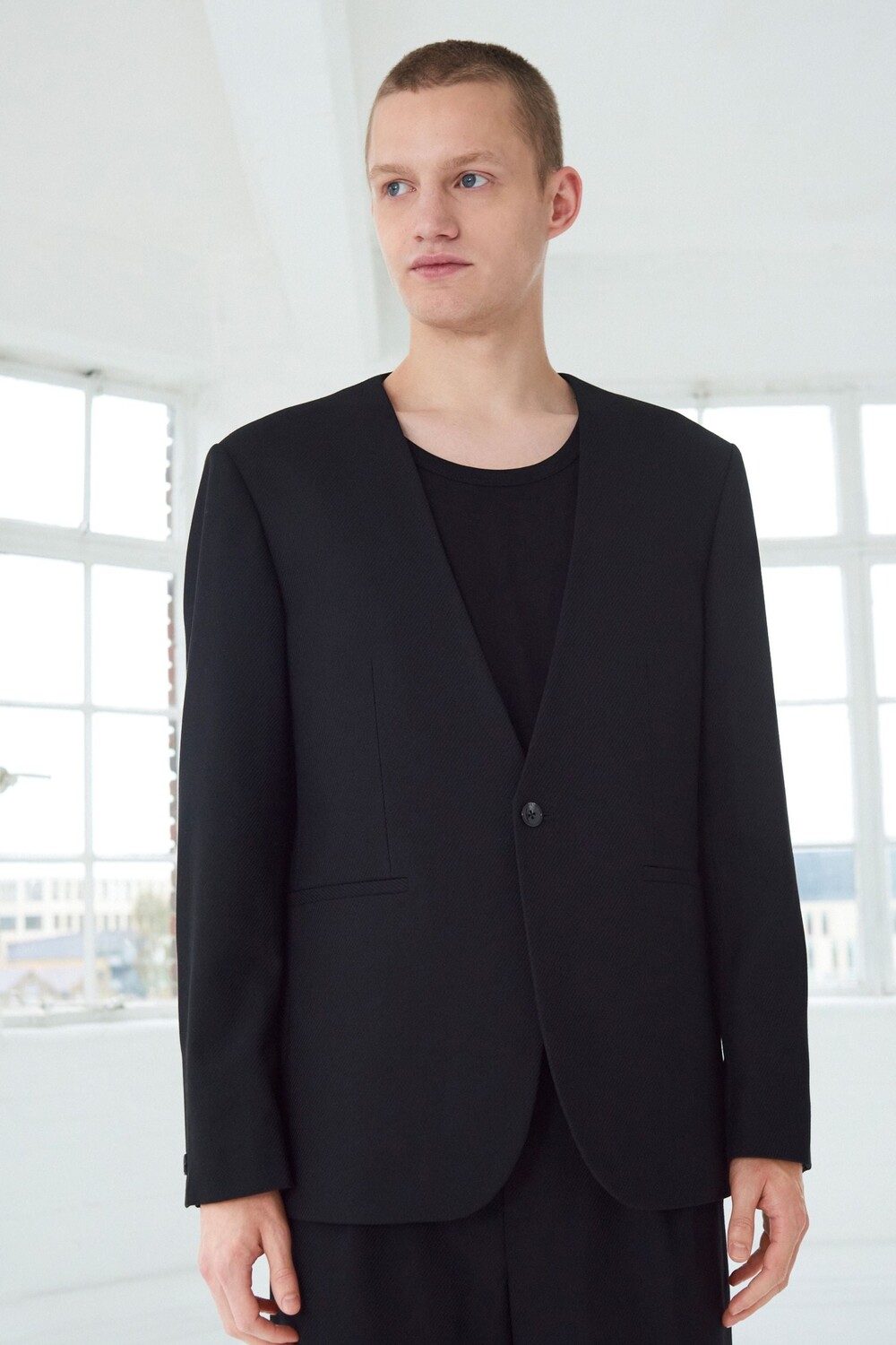 Пиджак без лацканов Edit в стиле оверсайз Next, черный
Пиджак без лацканов Edit в стиле оверсайз Next, черный