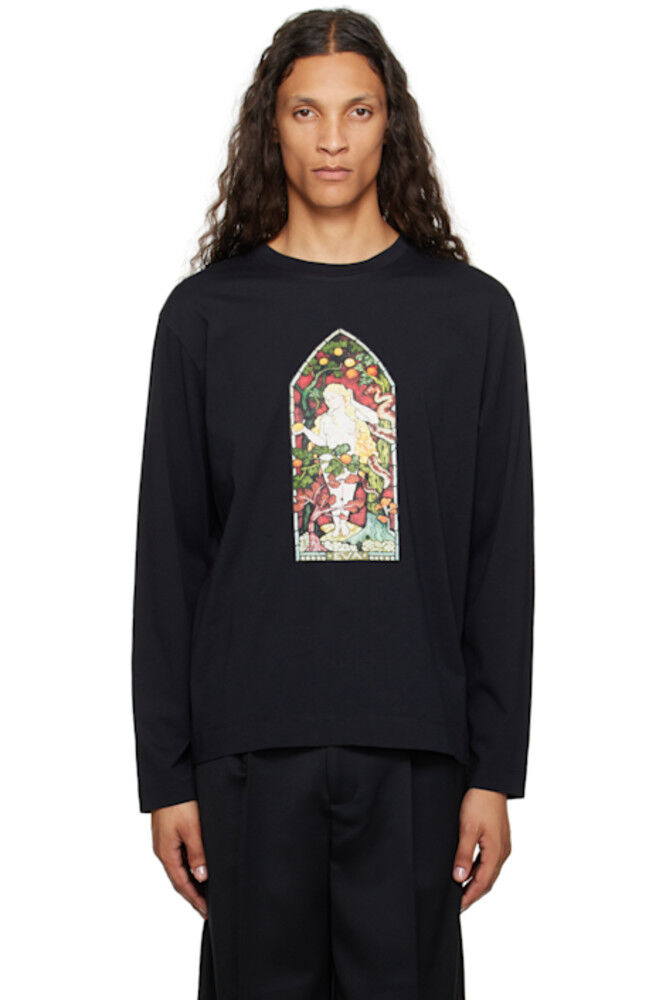 Черная витражная женская футболка с длинным рукавом Simone Rocha
Черная витражная женская футболка с длинным рукавом Simone Rocha