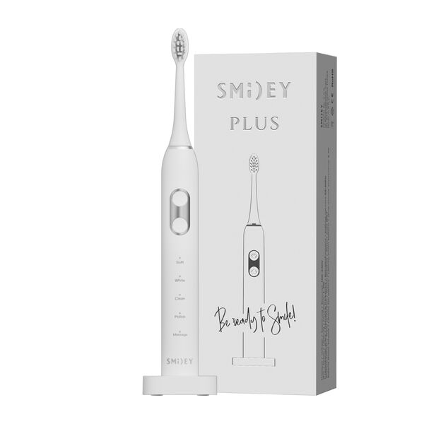 Звуковая зубная щетка белая, 1 шт. Smiley Plus
Звуковая зубная щетка белая, 1 шт. Smiley Plus