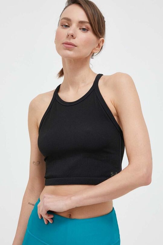 Бесшовный тренировочный топ Rush Under Armour, черный
Бесшовный тренировочный топ Rush Under Armour, черный