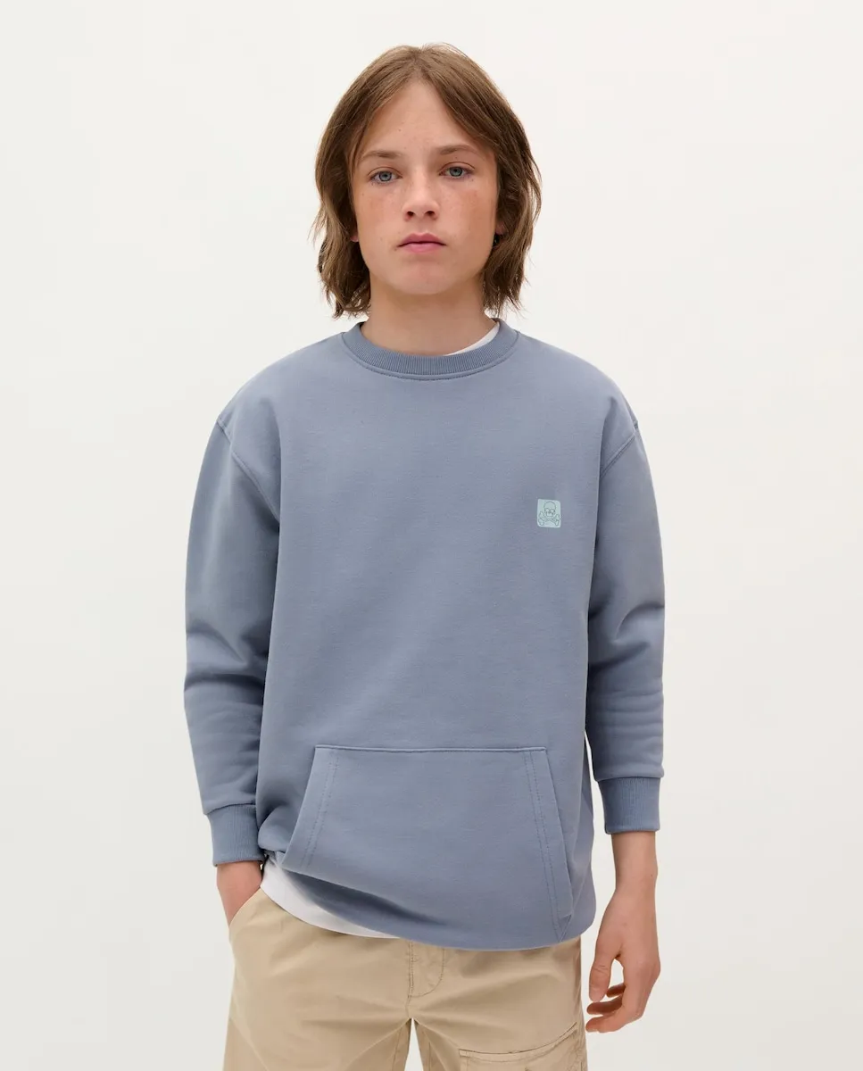 Детская хлопковая толстовка с передним карманом Scalpers, серебристо-голубой
Детская хлопковая толстовка с передним карманом Scalpers, серебристо-голубой