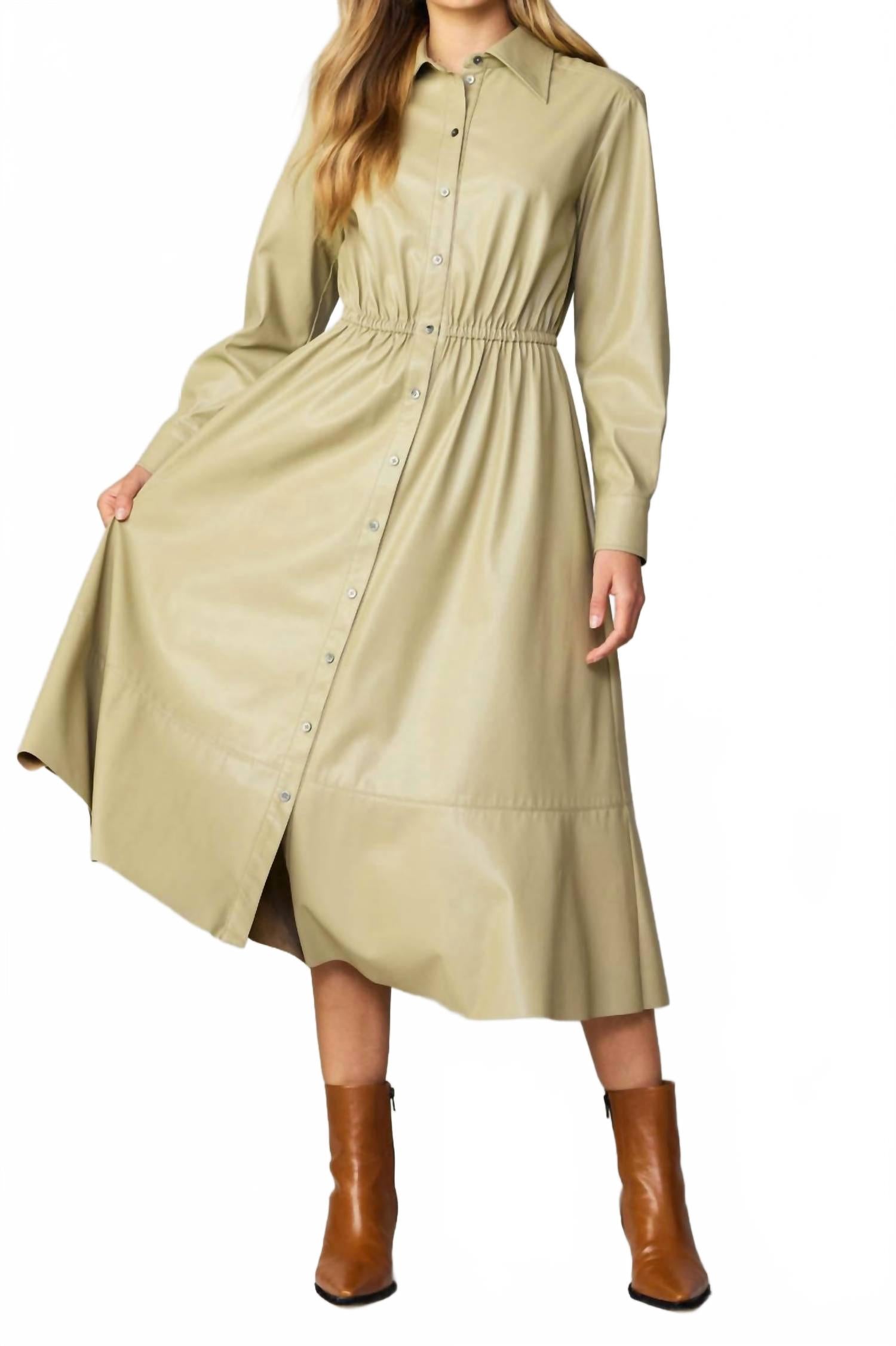 Длинное платье миди с рукавами из искусственной кожи в мягком оттенке зеленого папоротника Current air
Длинное платье миди с рукавами из искусственной кожи в мягком оттенке зеленого папоротника Current air