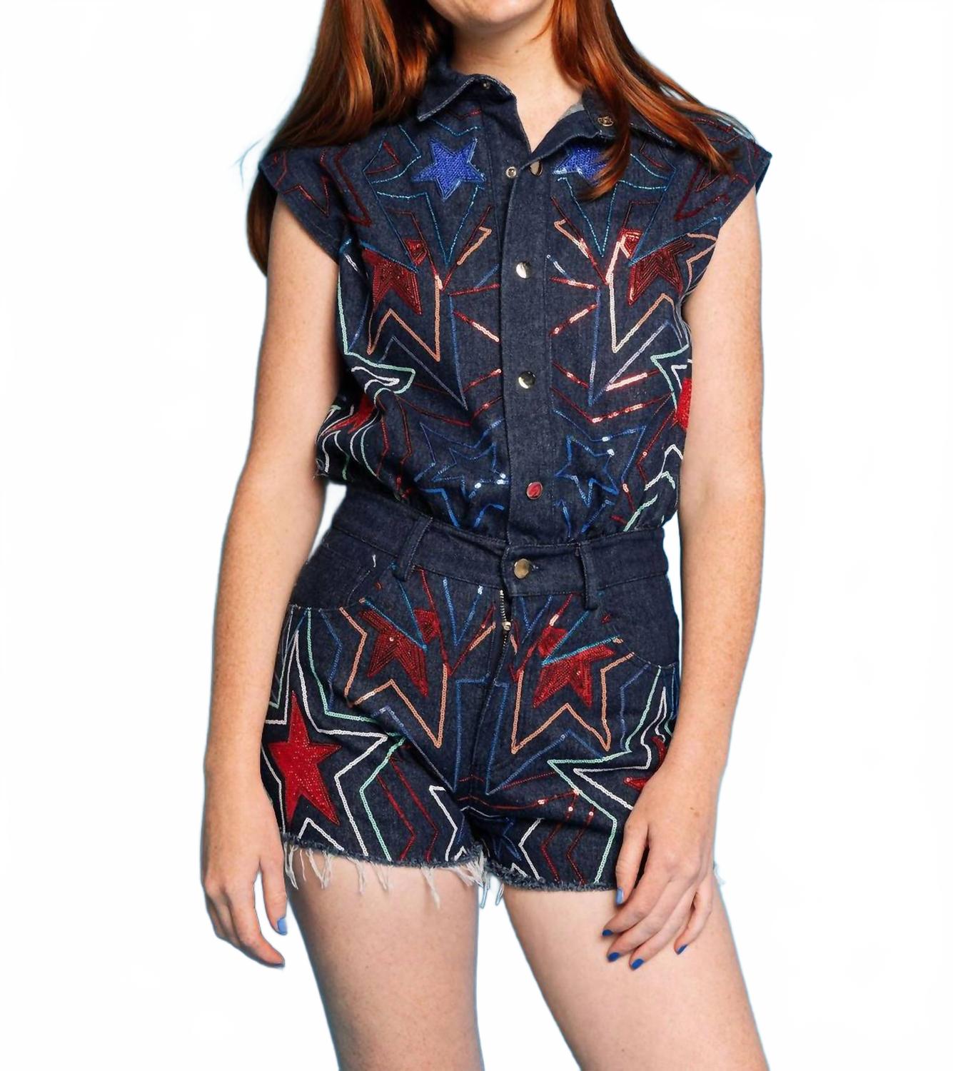 Груви стар ромпер в джинсовой ткани QUEEN OF SPARKLES, Denim
Груви стар ромпер в джинсовой ткани QUEEN OF SPARKLES, Denim