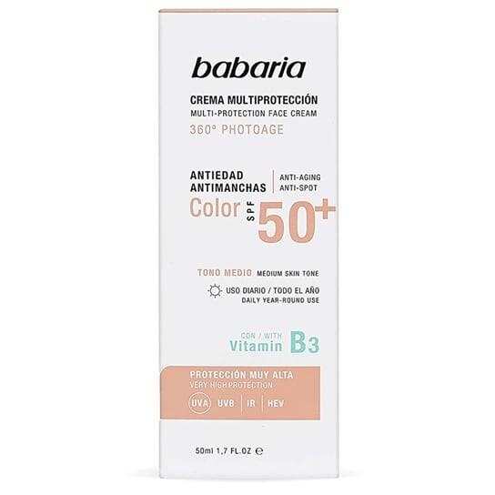 Мультизащитный крем для лица, средний SPF50 Babaria
Мультизащитный крем для лица, средний SPF50 Babaria